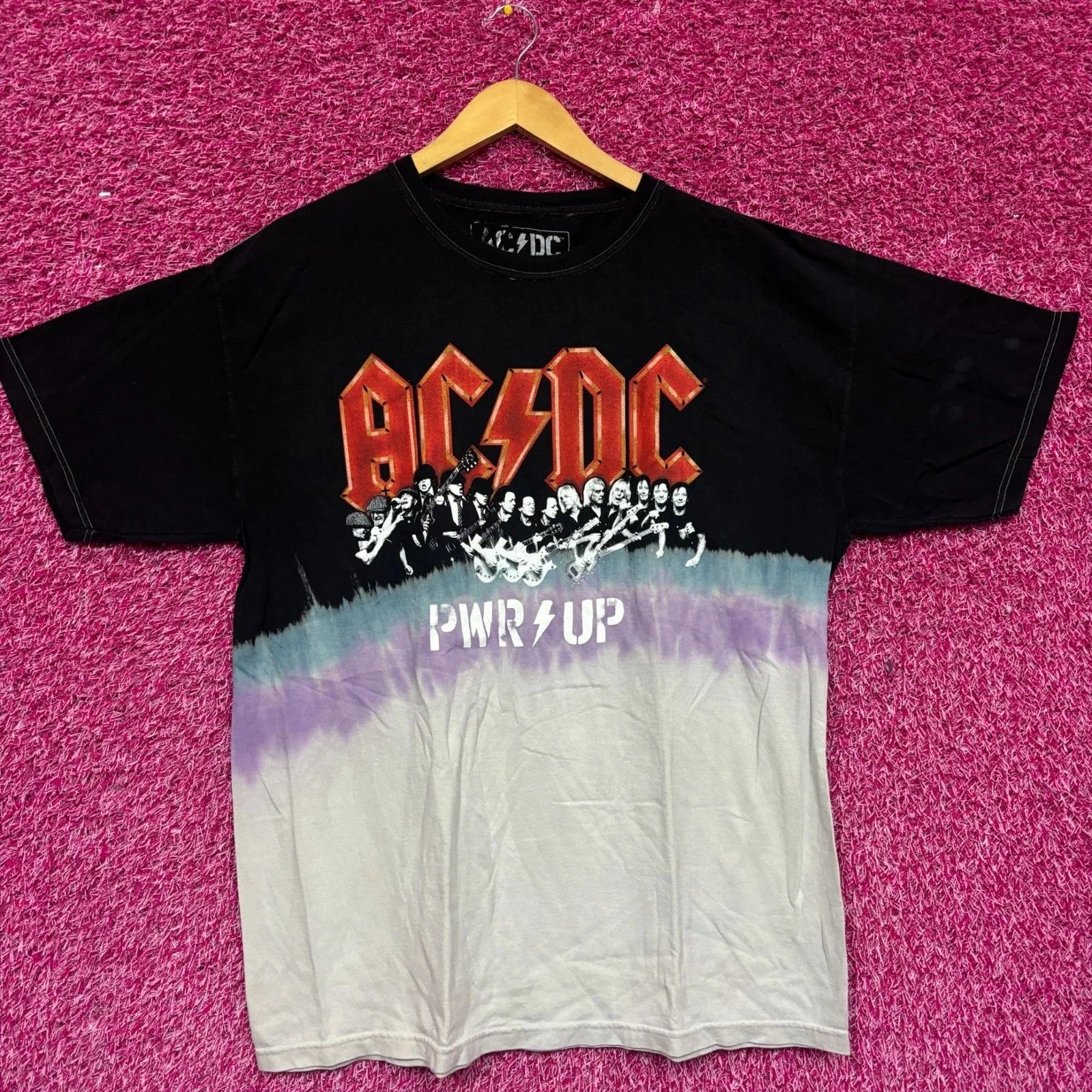 AC/DC Power Up Album Art Hard Rock Band Dip Dye M - Adult & Kids T-Shirts, Sweatshirts & Hoodies apparel design preview 1