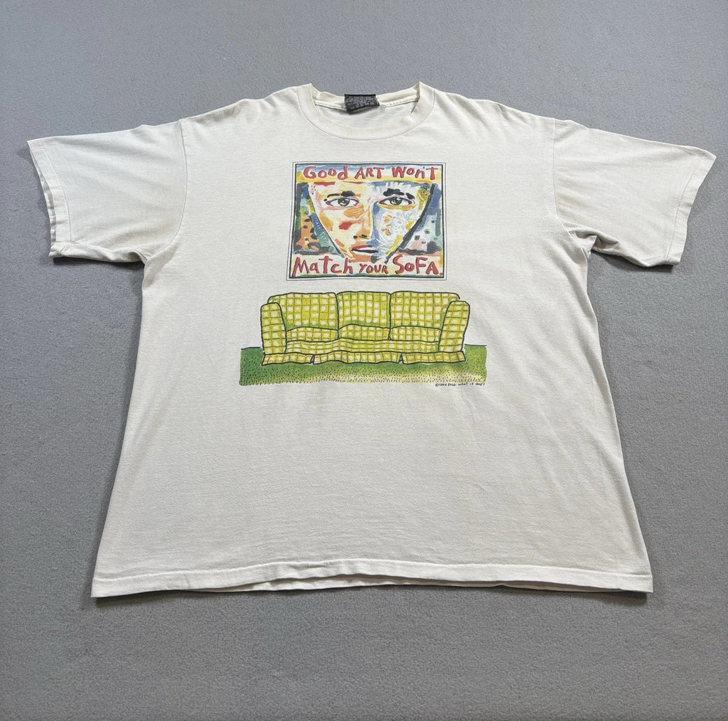 Vtg 90s Fred Babb Good Art Won't Match Your Sofa Mens - Adult & Kids T-Shirts, Sweatshirts & Hoodies apparel design preview 1