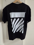 Off Wht Thick Scribble Lines Logo Black Cotton - Adult & Kids T-Shirts, Sweatshirts & Hoodies apparel design preview 1