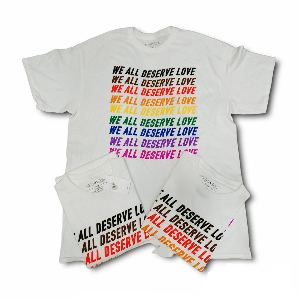 Mens Unisex "We all deserve Love Graphic Printed - Adult & Kids T-Shirts, Sweatshirts & Hoodies apparel design preview 1