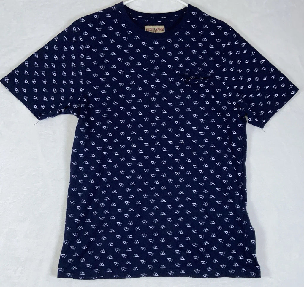 Hudson Barrow Mens Large Blue Geometric Allover Print - Adult & Kids T-Shirts, Sweatshirts & Hoodies apparel design preview 1