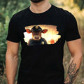 Mens Cow as Policeman Motif Cotton Size XS to 5XL - Adult & Kids T-Shirts, Sweatshirts & Hoodies apparel design preview 1