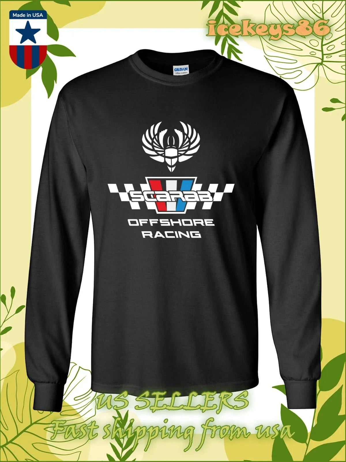 Scarab Power Boats Offshore Racing Men's American - Adult & Kids T-Shirts, Sweatshirts & Hoodies apparel design preview 1