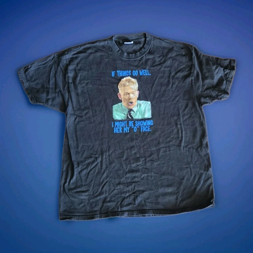 Vintage 2004 Office Space O Face Movie Promo XL Hanes - Adult & Kids T-Shirts, Sweatshirts & Hoodies apparel design preview 1