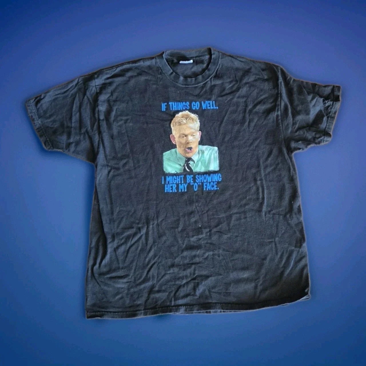 Vintage 2004 Office Space O Face Movie Promo XL Hanes - Adult & Kids T-Shirts, Sweatshirts & Hoodies apparel design preview 1