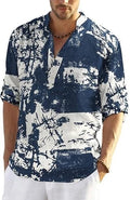 COOFANDY Men's Cotton Linen Henley Hippie Casual - Adult & Kids T-Shirts, Sweatshirts & Hoodies apparel design preview 1