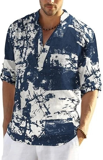 COOFANDY Men's Cotton Linen Henley Hippie Casual - Adult & Kids T-Shirts, Sweatshirts & Hoodies apparel design preview 1