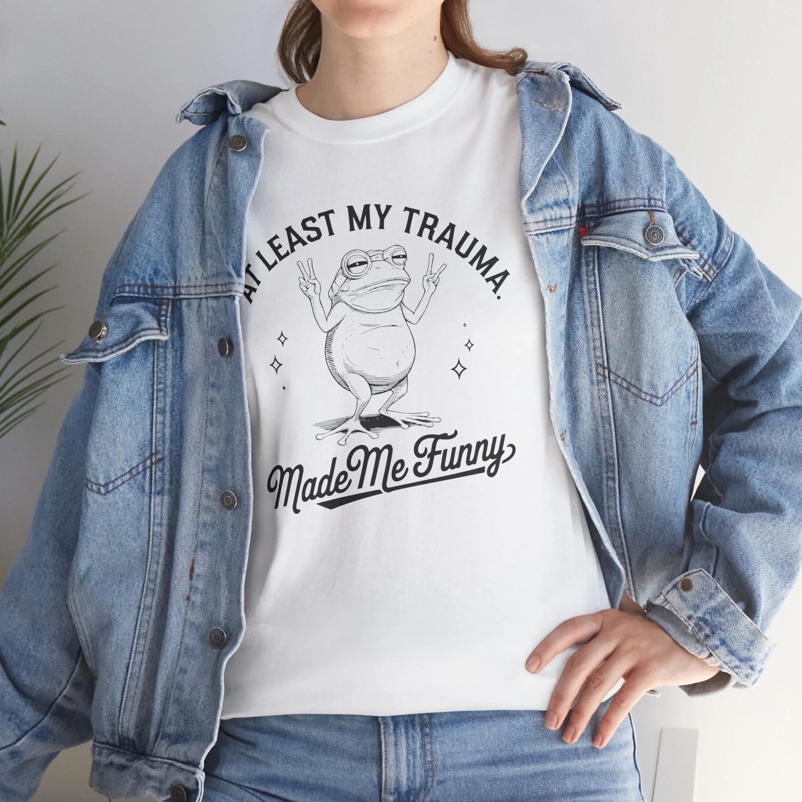 Laughing Out Loud Funny Frog, At Least My Trauma Made - Adult & Kids T-Shirts, Sweatshirts & Hoodies apparel design preview 1