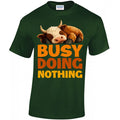 Busy Doing Nothing Sleeping Cow, Rest, Lazy, Relaxed, - Adult & Kids T-Shirts, Sweatshirts & Hoodies apparel design preview 1
