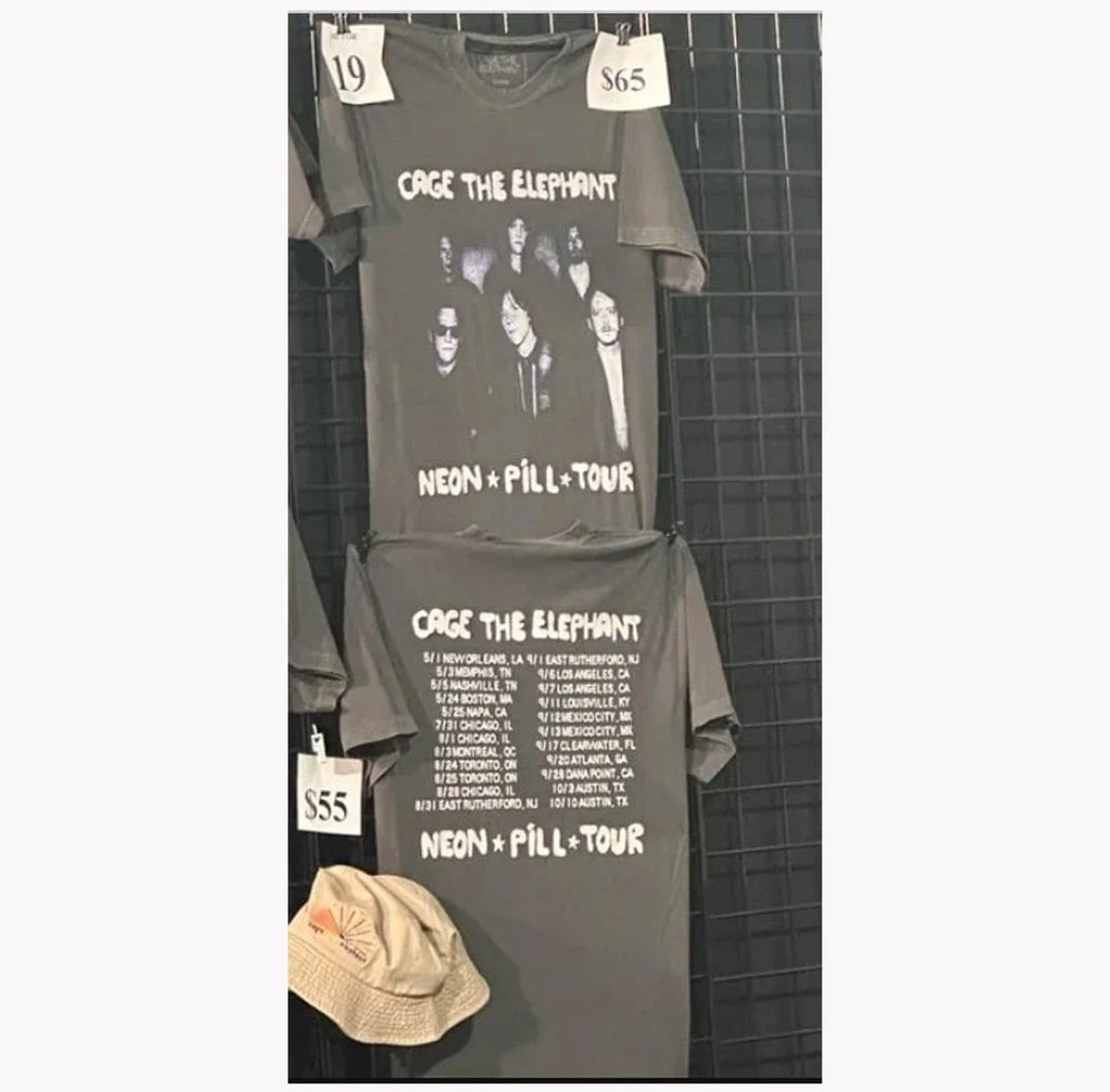 Cage The Elephant Neon Pill Tour 2025 - Adult & Kids T-Shirts, Sweatshirts & Hoodies apparel design preview 1