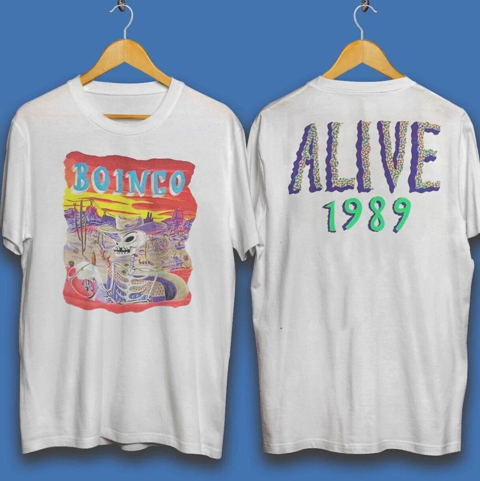 80s Oingo Boingo Alive Gift fans All size White - Adult & Kids T-Shirts, Sweatshirts & Hoodies apparel design preview 1