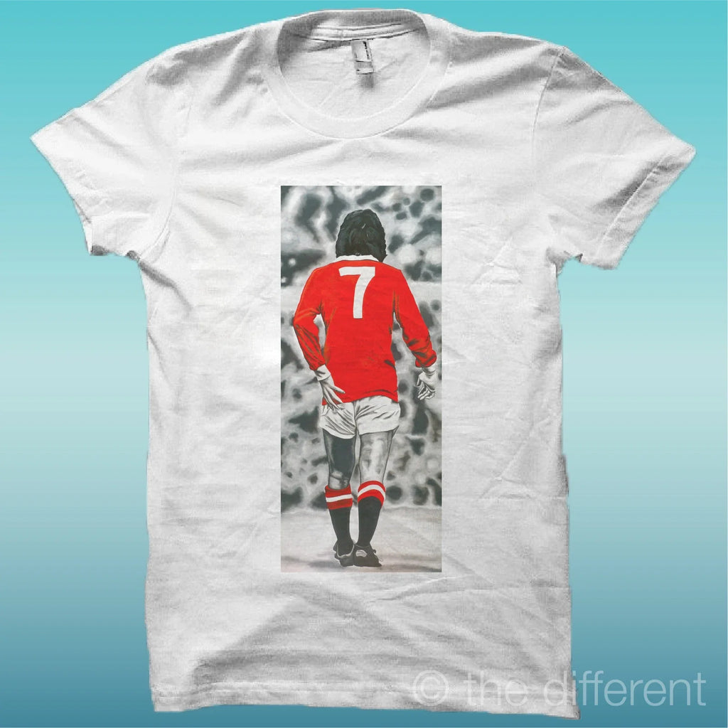 "George Best 7" White The Happiness Is Having My New - Adult & Kids T-Shirts, Sweatshirts & Hoodies apparel design preview 1