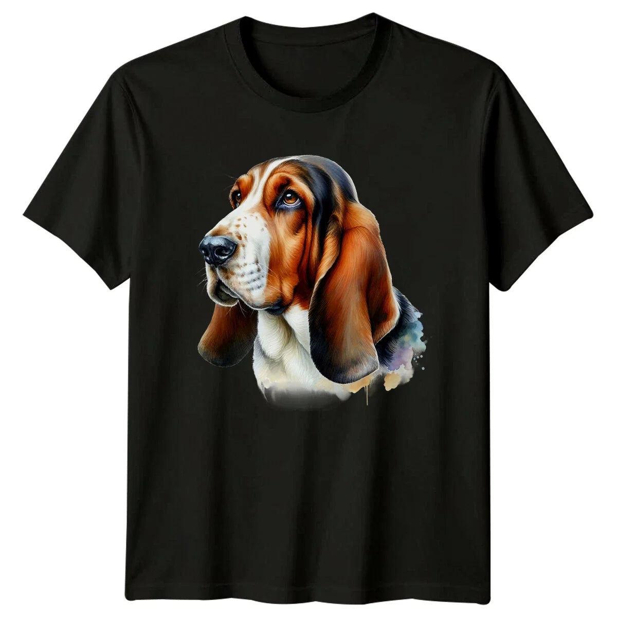 Basset Hound Dog Portrait Art Cute Puppy - Adult & Kids T-Shirts, Sweatshirts & Hoodies apparel design preview 1