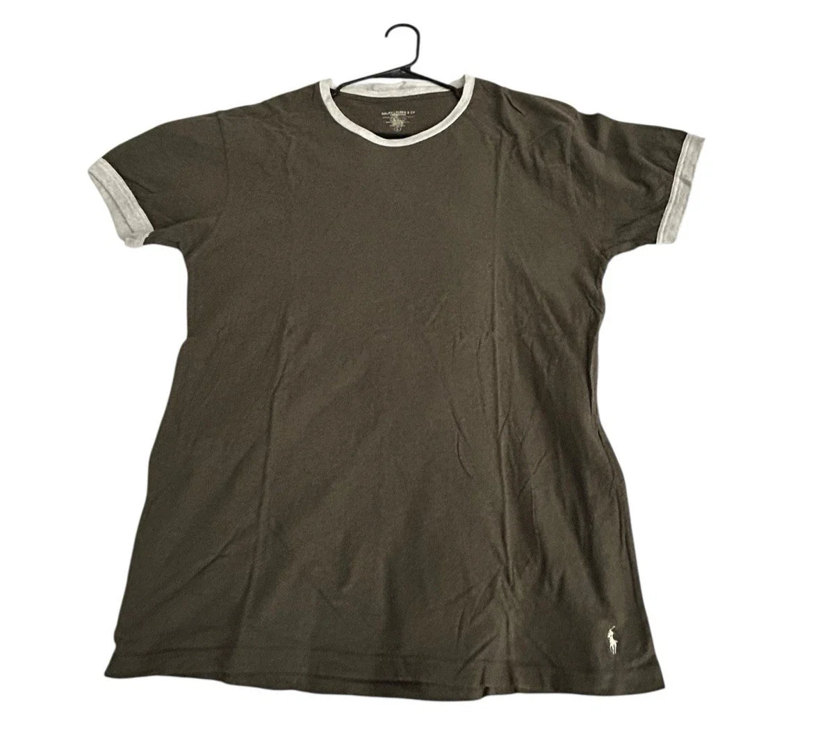 Vintage Y2K Ralph Lauren Co. UNDERWEAR Ringer OLIVE - Adult & Kids T-Shirts, Sweatshirts & Hoodies apparel design preview 1