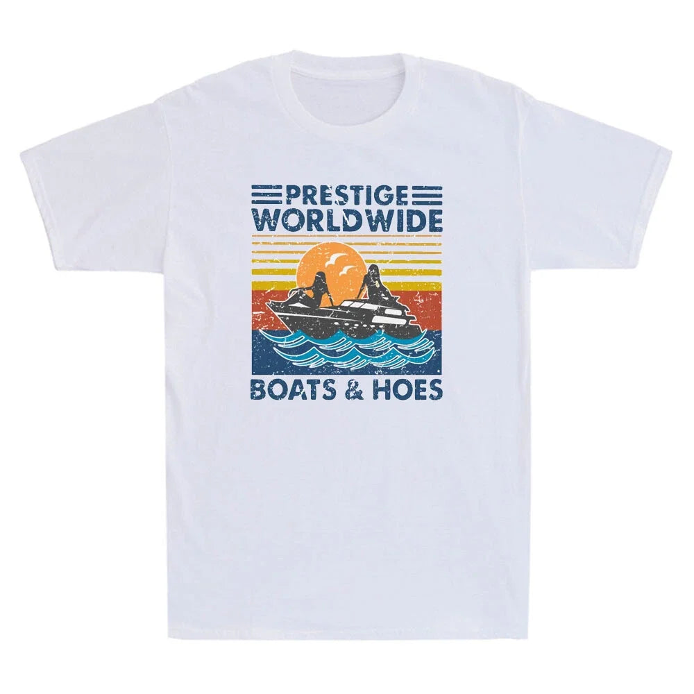 Prestige Worldwide Boats and Hoes Comedy Retro Men's - Adult & Kids T-Shirts, Sweatshirts & Hoodies apparel design preview 1