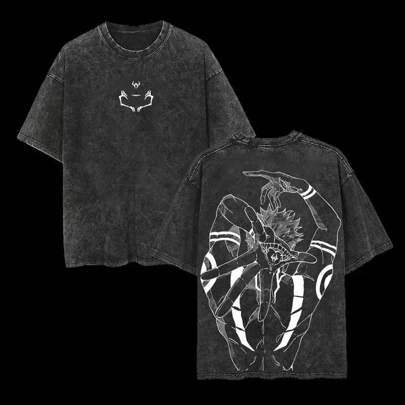 Jujutsu Kaisen Ryomen Sukuna Anime Acid Wash Graphic - Adult & Kids T-Shirts, Sweatshirts & Hoodies apparel design preview 1
