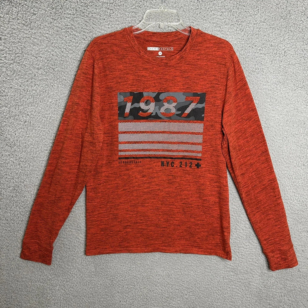 Aeropostale Mens Medium Orange Chambray Polyester - Adult & Kids T-Shirts, Sweatshirts & Hoodies apparel design preview 1