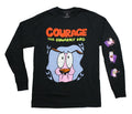 Courage the Cowardly Dog Mens Hands over Mouth - Adult & Kids T-Shirts, Sweatshirts & Hoodies apparel design preview 1