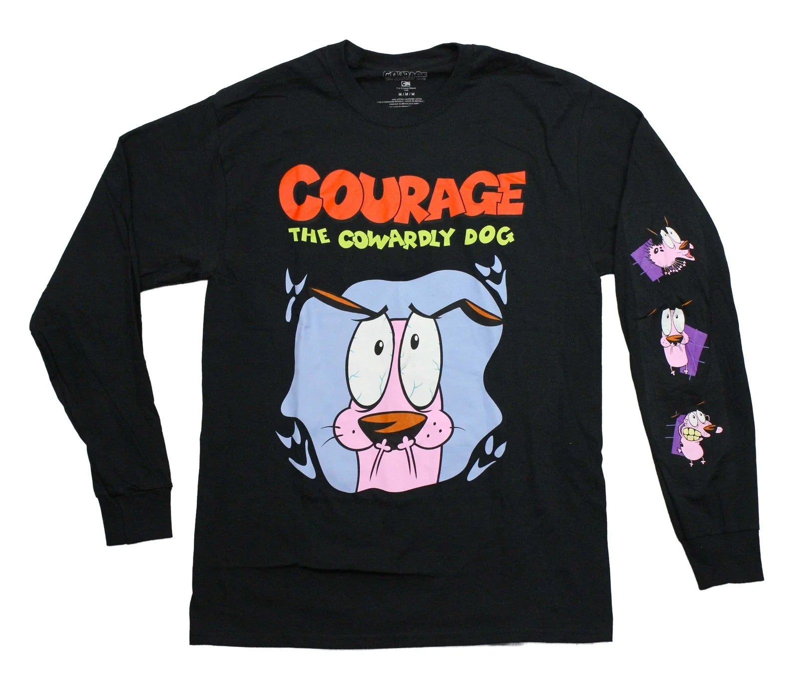 Courage the Cowardly Dog Mens Hands over Mouth - Adult & Kids T-Shirts, Sweatshirts & Hoodies apparel design preview 1