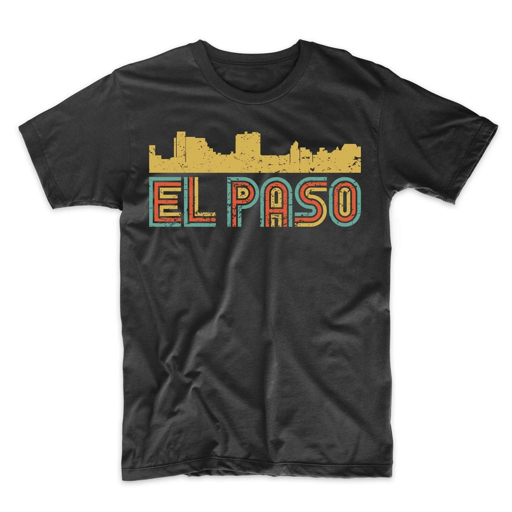 Men's El Paso Retro Vintage Style Texas Skyline - Adult & Kids T-Shirts, Sweatshirts & Hoodies apparel design preview 1