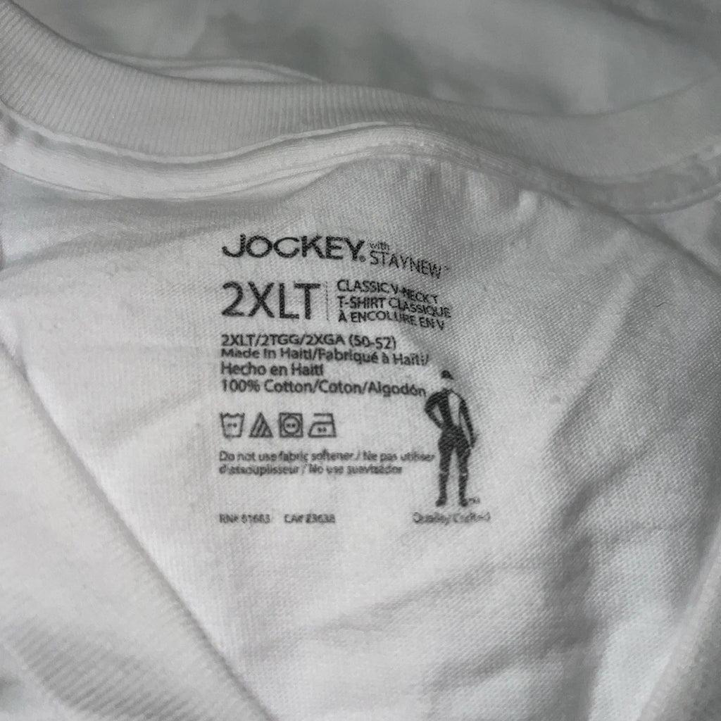 Jockey Or Hanes V-Neck 2XLT Pack Of 3 100% Cotton New - Adult & Kids T-Shirts, Sweatshirts & Hoodies apparel design preview 1