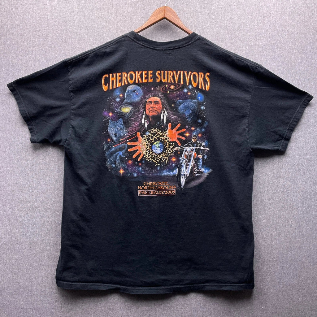 Cherokee Survivors Mens 2XL North Carolina Biker - Adult & Kids T-Shirts, Sweatshirts & Hoodies apparel design preview 1