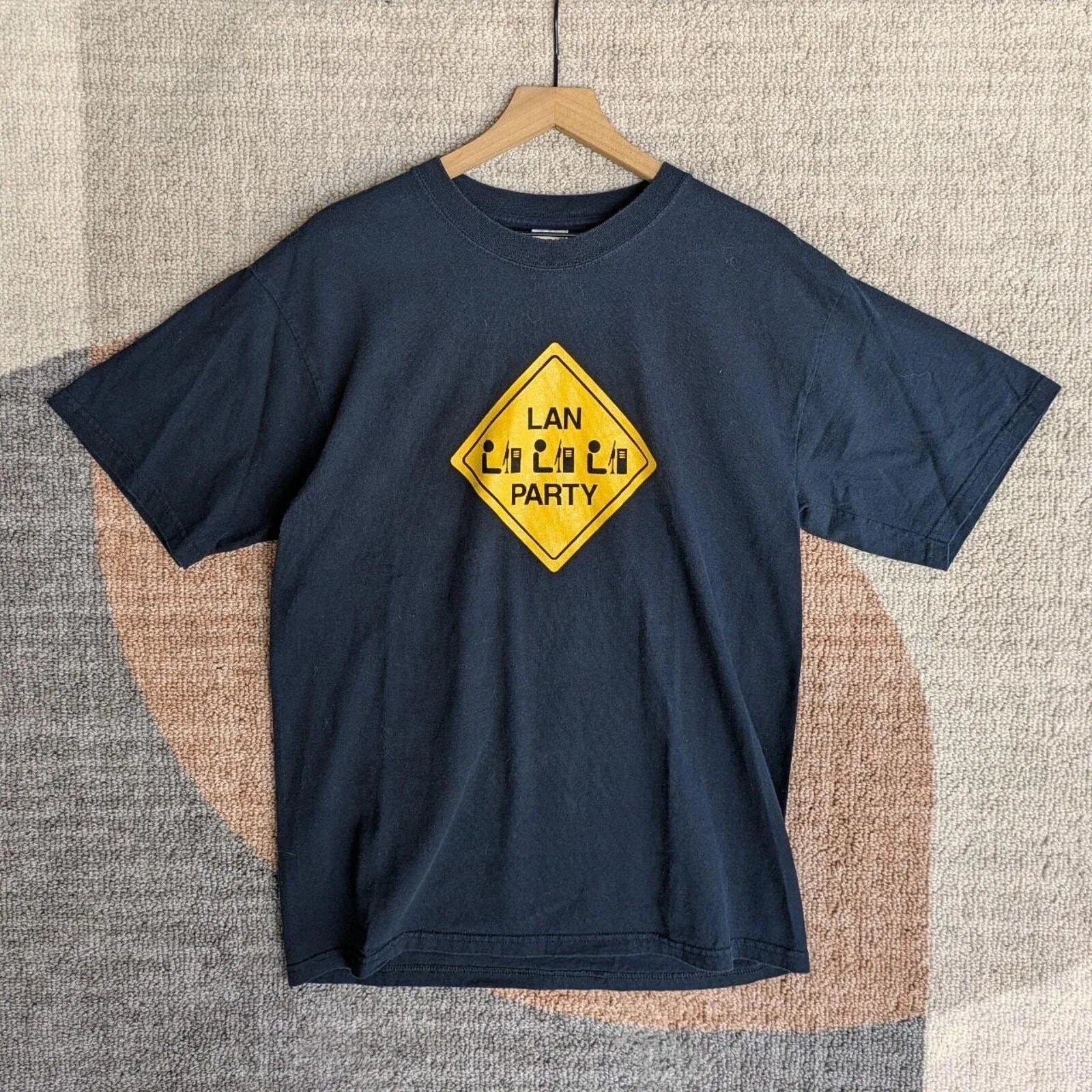 Vintage Lan Party Men's Large PC Gamer Y2K 2000s - Adult & Kids T-Shirts, Sweatshirts & Hoodies apparel design preview 1