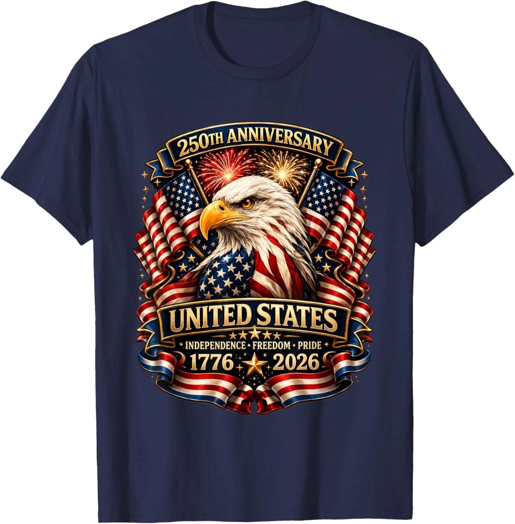 250 Anniversary USA Patriotic Eagle 250th 4th of July - Adult & Kids T-Shirts, Sweatshirts & Hoodies apparel design preview 1