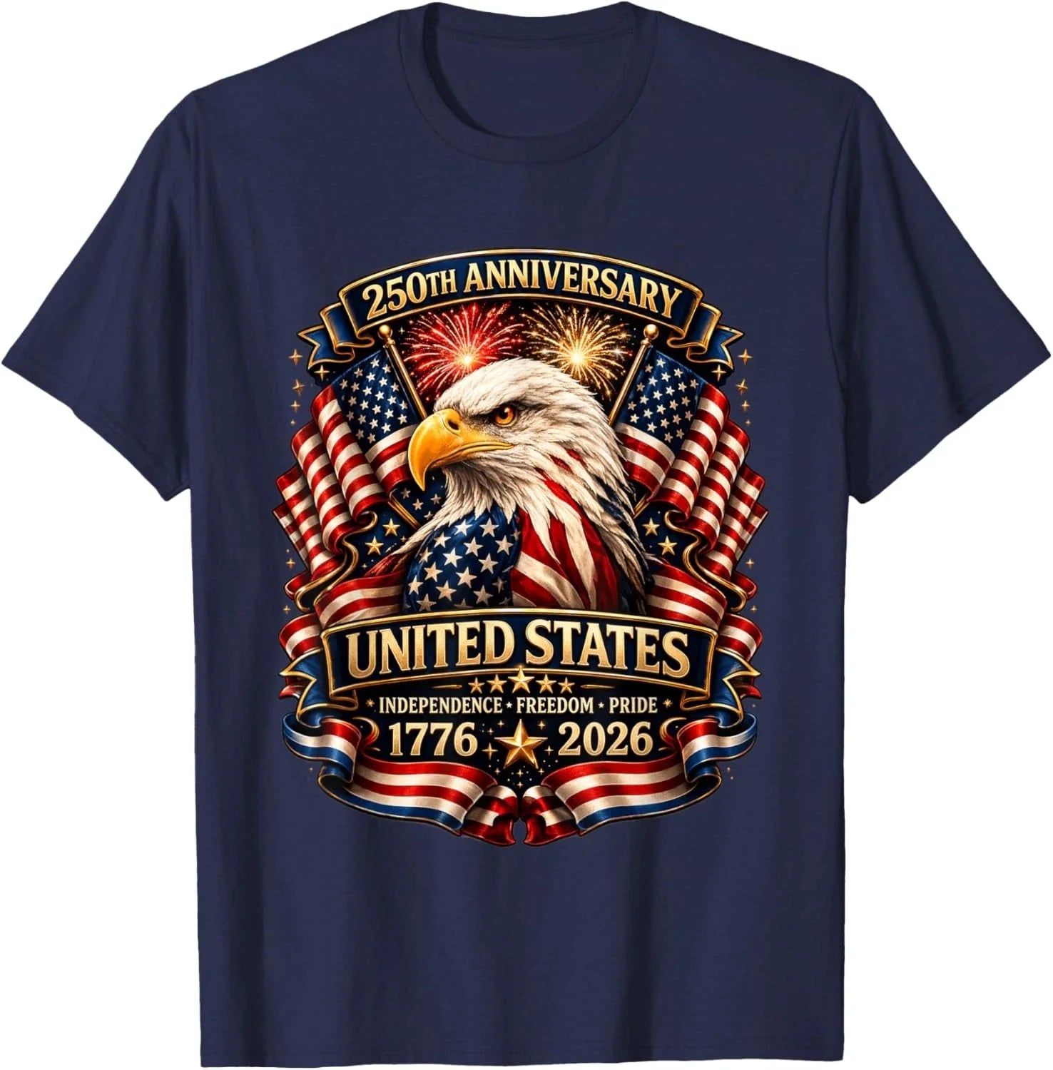 250 Anniversary USA Patriotic Eagle 250th 4th of July - Adult & Kids T-Shirts, Sweatshirts & Hoodies apparel design preview 1