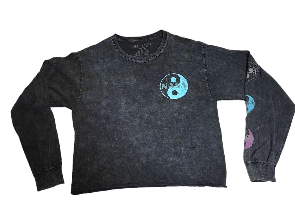 Fifth Sun Women's M NASA Yin Yang Graphic Crop Washed - Adult & Kids T-Shirts, Sweatshirts & Hoodies apparel design preview 1