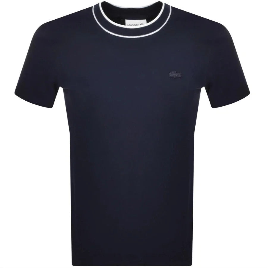 LACOSTE PIQUE COTTON TIPPED NAVY BLUE SIZE (8) 3XL - Adult & Kids T-Shirts, Sweatshirts & Hoodies apparel design preview 1