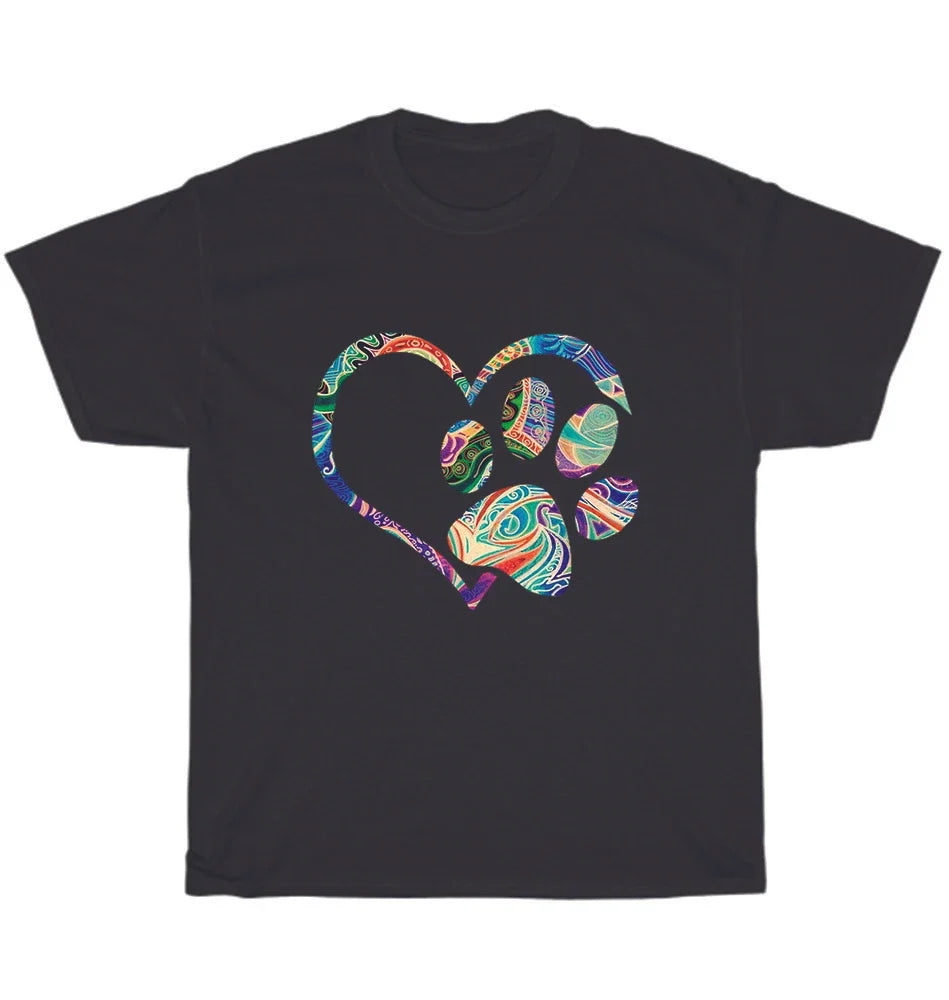 Animal Rescue Dog Paw Print Tie Dye Rainbow Dogs Pet - Adult & Kids T-Shirts, Sweatshirts & Hoodies apparel design preview 1