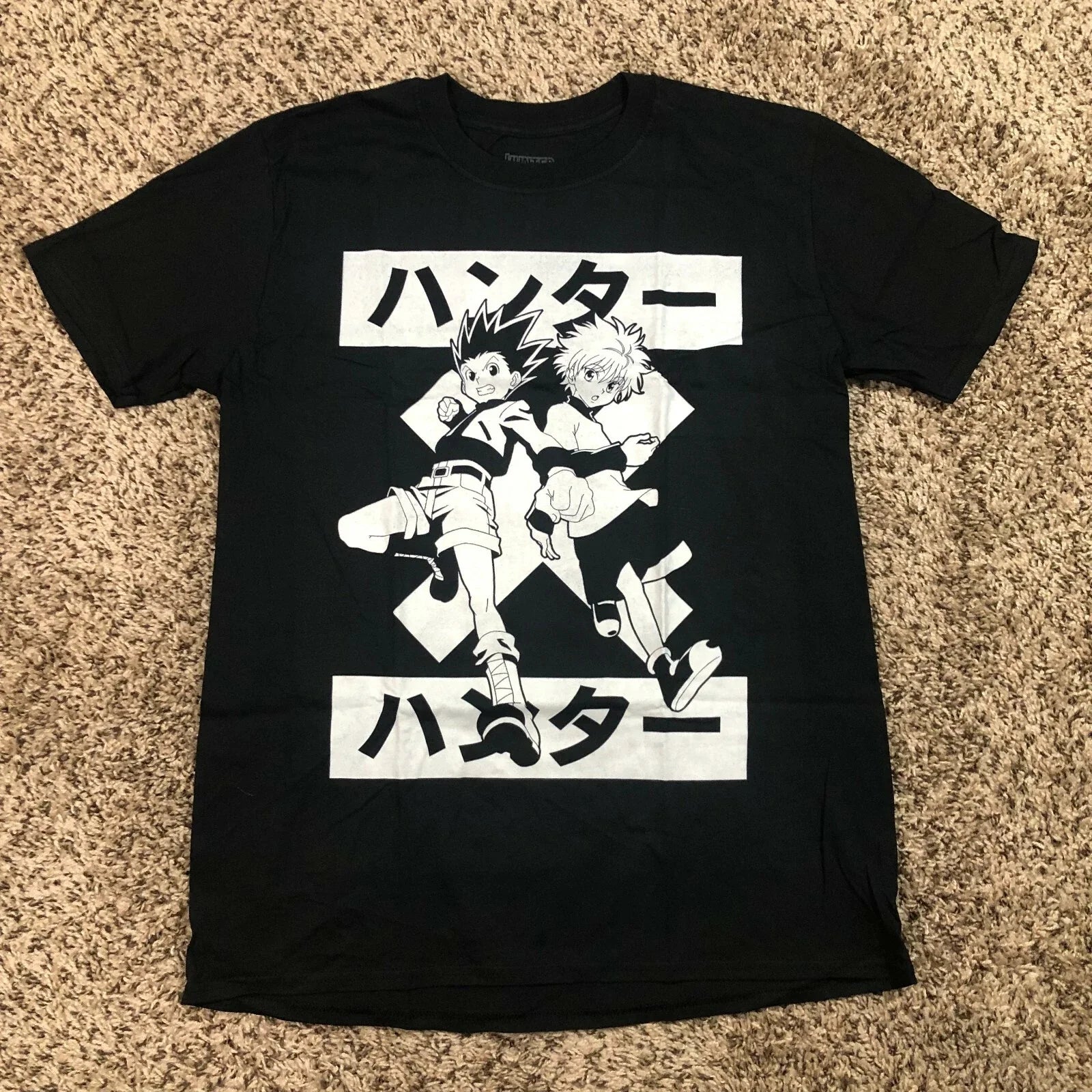 NEW Hunter X Anime Men Sz L Black Japanese Killua - Adult & Kids T-Shirts, Sweatshirts & Hoodies apparel design preview 1
