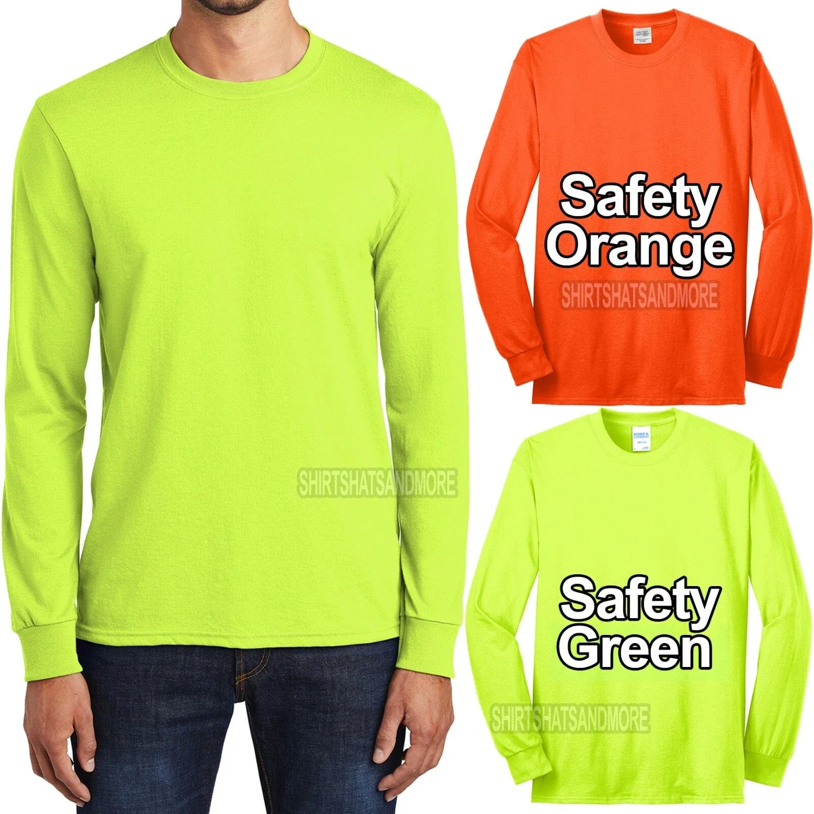 Mens Tall Safety Orange Green LT, XLT, 2XLT, 3XLT, - Adult & Kids T-Shirts, Sweatshirts & Hoodies apparel design preview 1