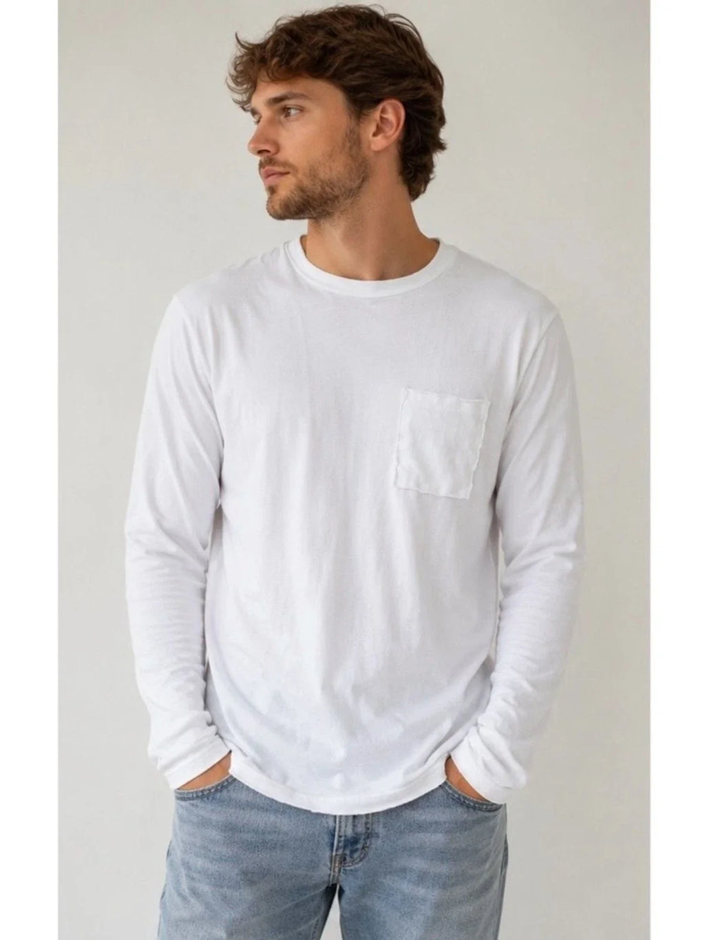 NWT Cotton Citizen Jagger White Raw Edge Pocket Small - Adult & Kids T-Shirts, Sweatshirts & Hoodies apparel design preview 1