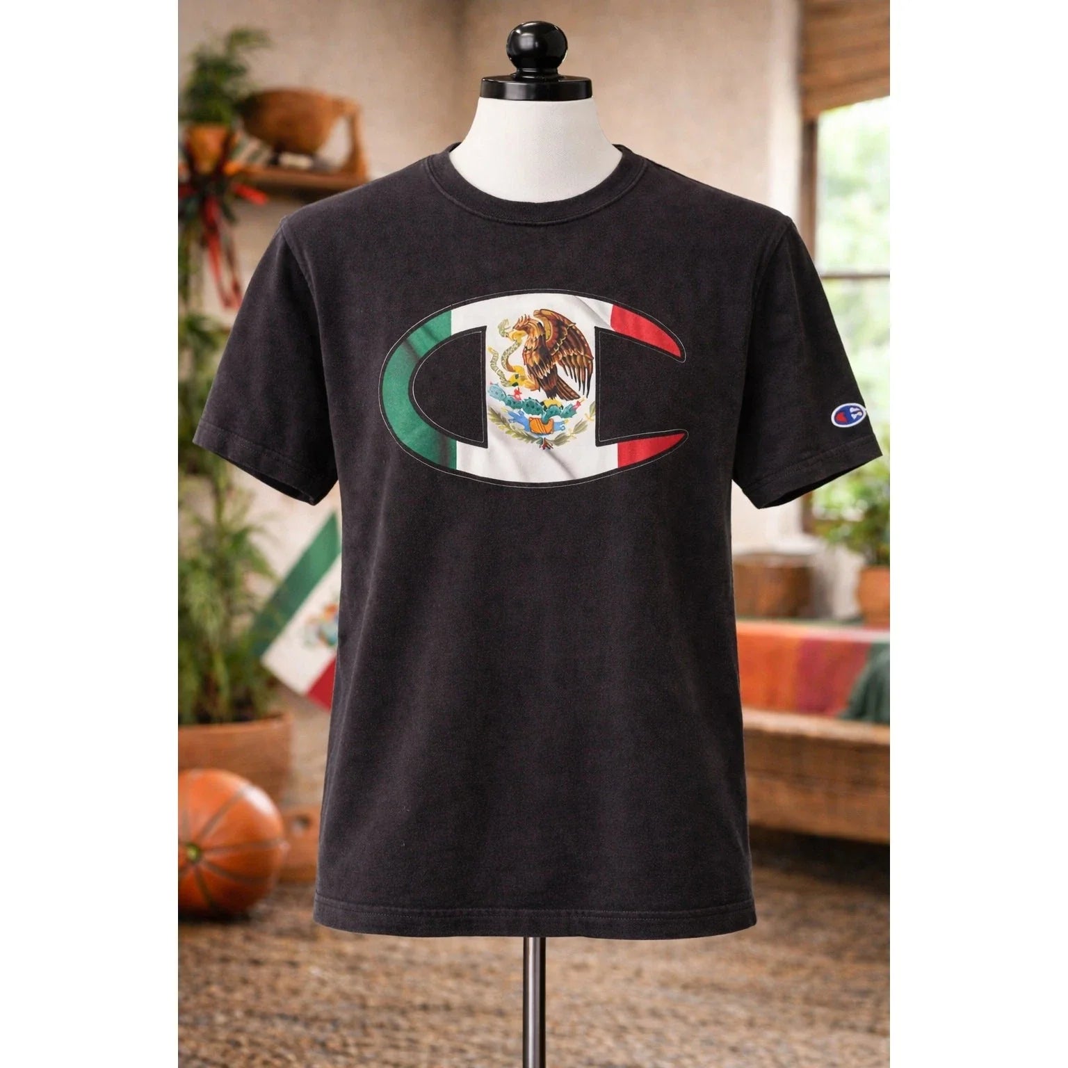 Vintage Y2K Champion Mexican Flag Small - Adult & Kids T-Shirts, Sweatshirts & Hoodies apparel design preview 1