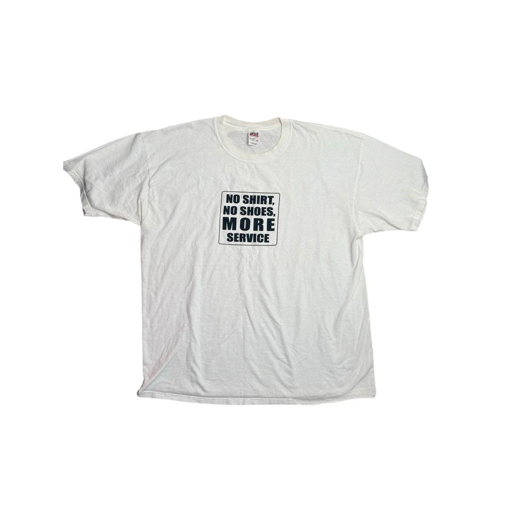 VTG Anvil Funny Graphic 2XL White No Shoes More - Adult & Kids T-Shirts, Sweatshirts & Hoodies apparel design preview 1