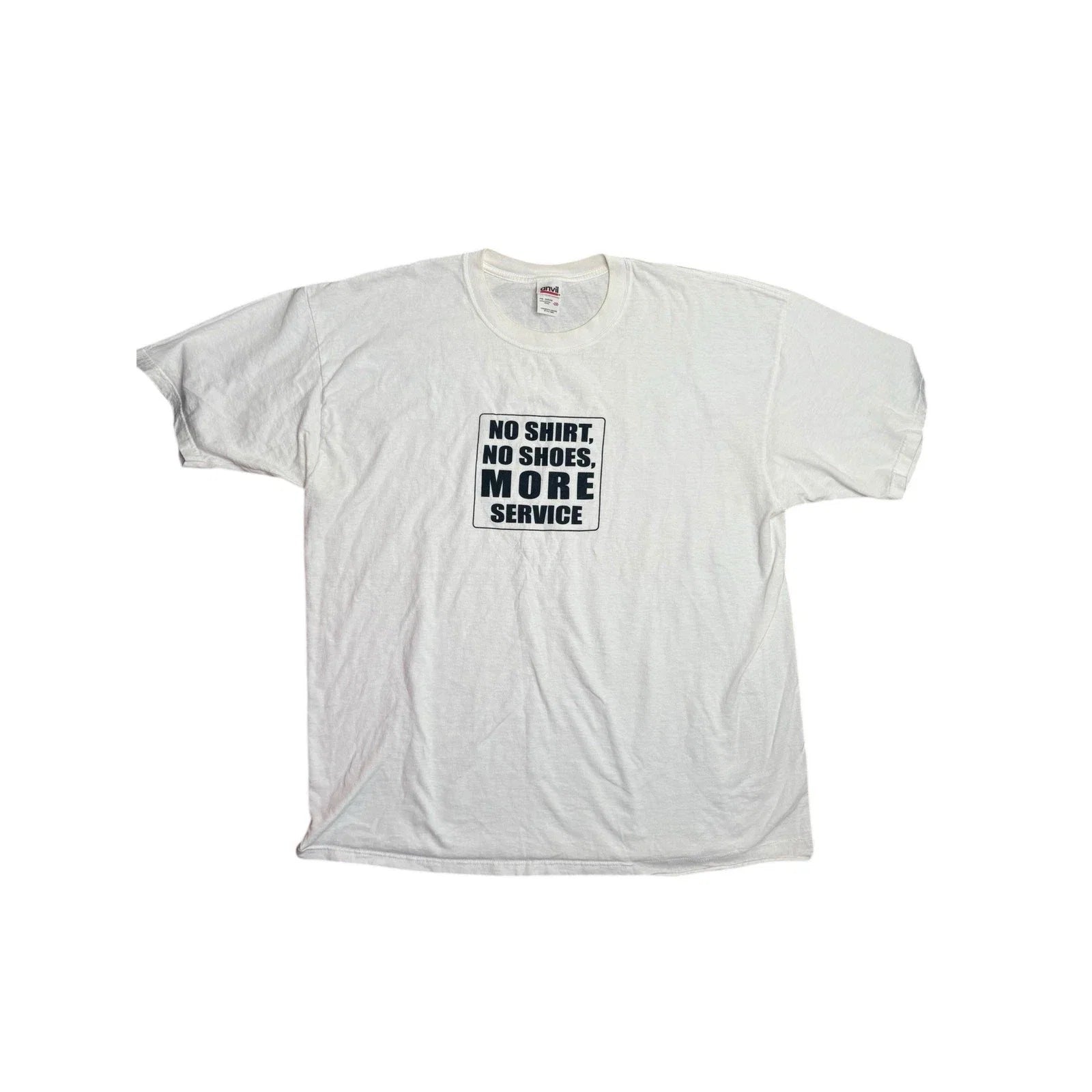 VTG Anvil Funny Graphic 2XL White No Shoes More - Adult & Kids T-Shirts, Sweatshirts & Hoodies apparel design preview 1