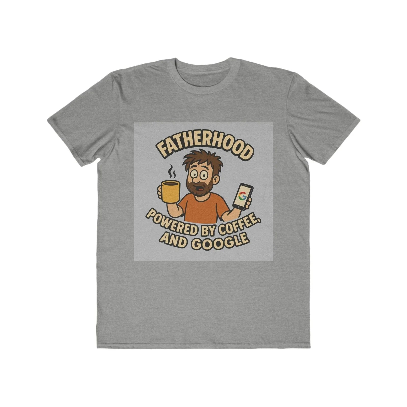 Fatherhood Powered by Coffee Funny Dad Gift for New - Adult & Kids T-Shirts, Sweatshirts & Hoodies apparel design preview 1