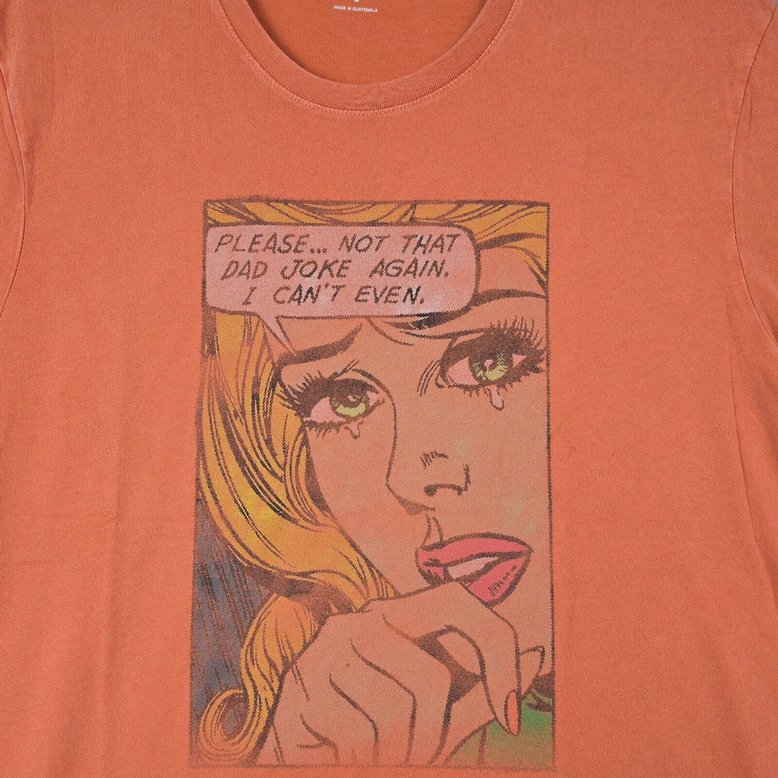 Lucky Brand Mens Large Orange Comic Dad Joke Casual - Adult & Kids T-Shirts, Sweatshirts & Hoodies apparel design preview 1