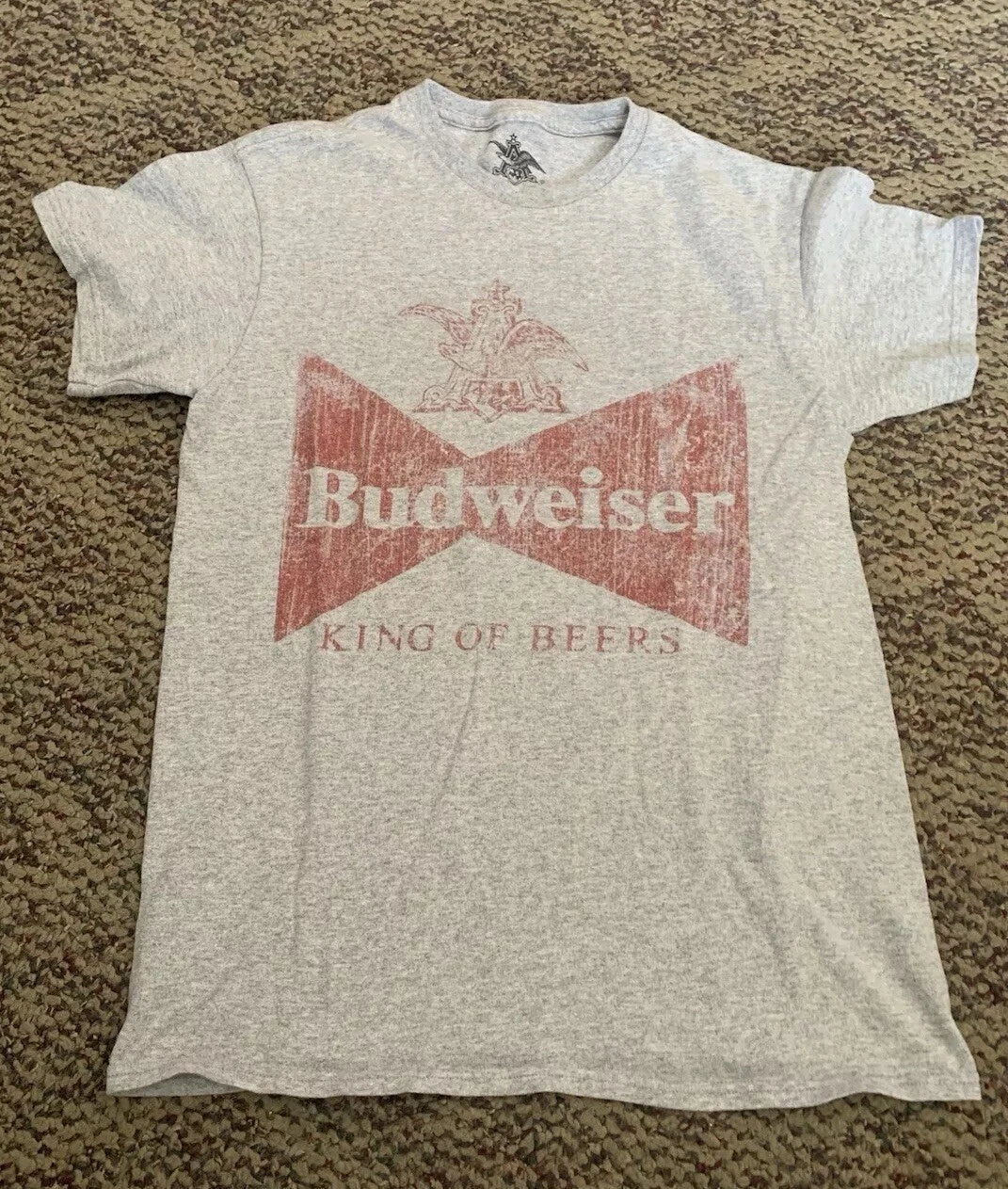 Budweiser Mens Small Grey SS 2016 - Adult & Kids T-Shirts, Sweatshirts & Hoodies apparel design preview 1