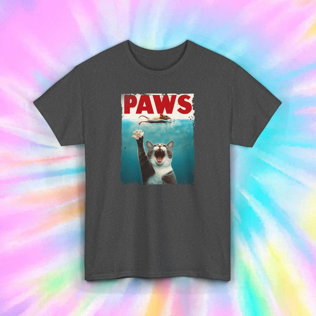Paws Funny Cat Jaws Parody Graphic S-5XL - Adult & Kids T-Shirts, Sweatshirts & Hoodies apparel design preview 1