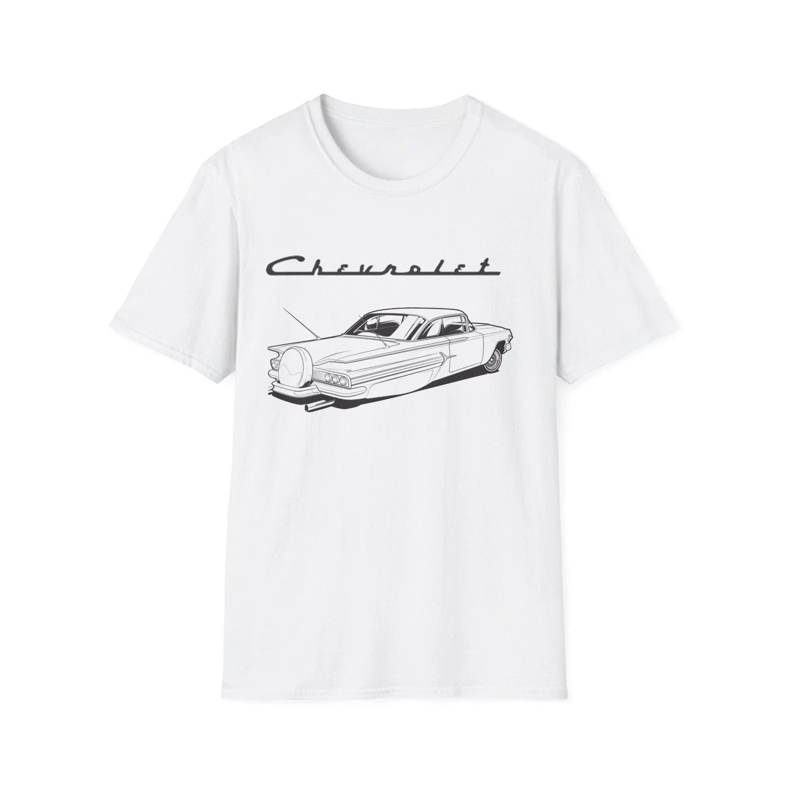 Chevrolet Classic 1960 Impala Sleek Simple Vintage - Adult & Kids T-Shirts, Sweatshirts & Hoodies apparel design preview 1