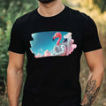 Mens Flamingo Astronaut Print Cotton Size XS to 5XL - Adult & Kids T-Shirts, Sweatshirts & Hoodies apparel design preview 1