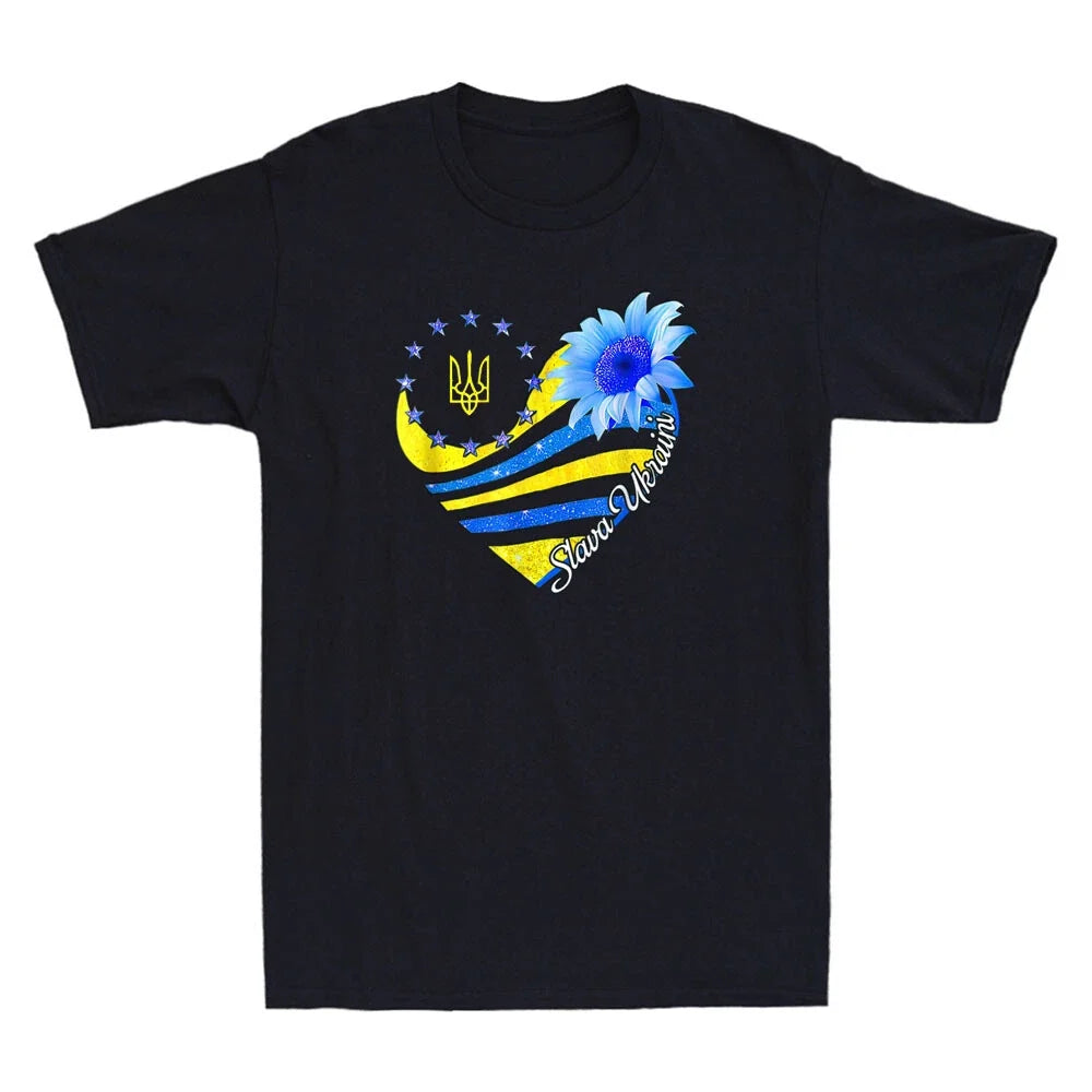 Slava Ukraini Sunflower Ukrainian Flag Stand With - Adult & Kids T-Shirts, Sweatshirts & Hoodies apparel design preview 1