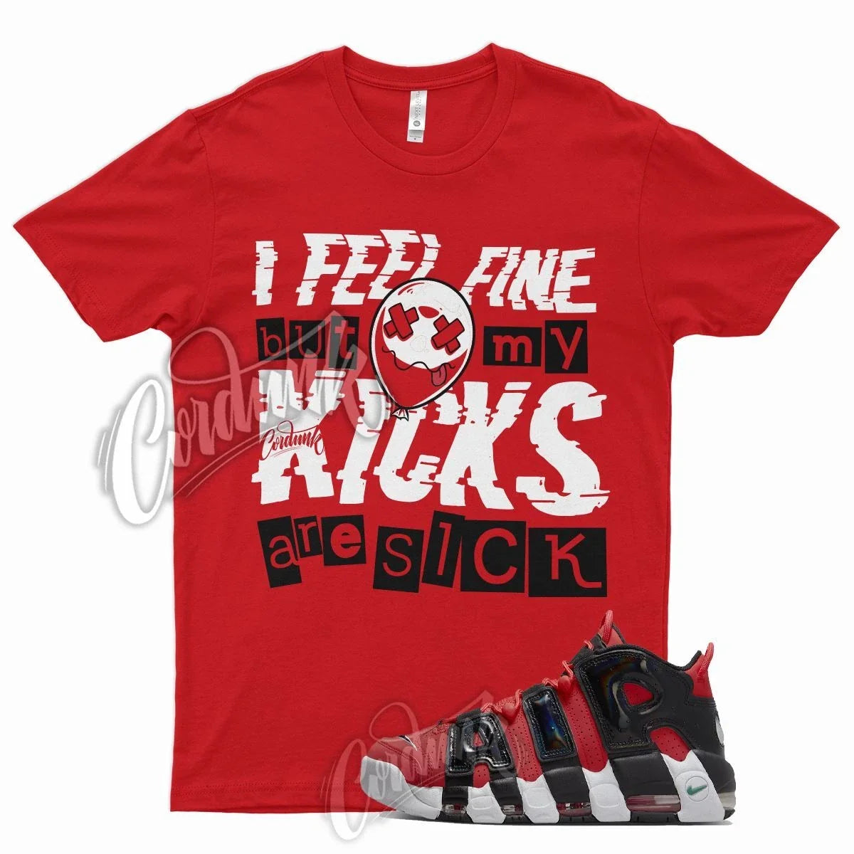 SICK for N Air More Uptempo '96 1996 Lobster Red - Adult & Kids T-Shirts, Sweatshirts & Hoodies apparel design preview 1