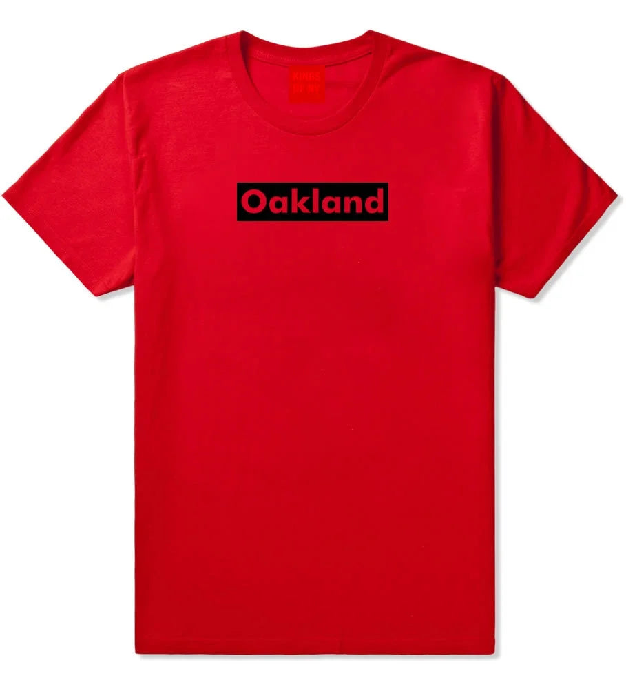 Oakland California Red Box Short Sleeve - Adult & Kids T-Shirts, Sweatshirts & Hoodies apparel design preview 1