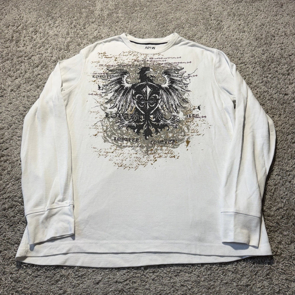 Vintage Y2k Thermal Cyber Goth Mens Large White - Adult & Kids T-Shirts, Sweatshirts & Hoodies apparel design preview 1