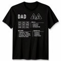 Dad Dungeons Mens Dragons Character Sheet Fathers Day - Adult & Kids T-Shirts, Sweatshirts & Hoodies apparel design preview 1
