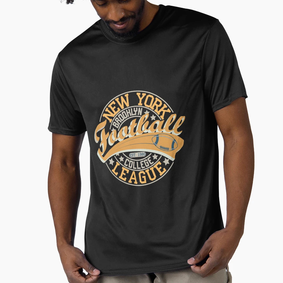 New York Brooklyn Football College T-Shirt - Aesthetic Graphic for Adults - T-Shirt, Sweatshirt, Hoodie